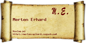 Merten Erhard névjegykártya